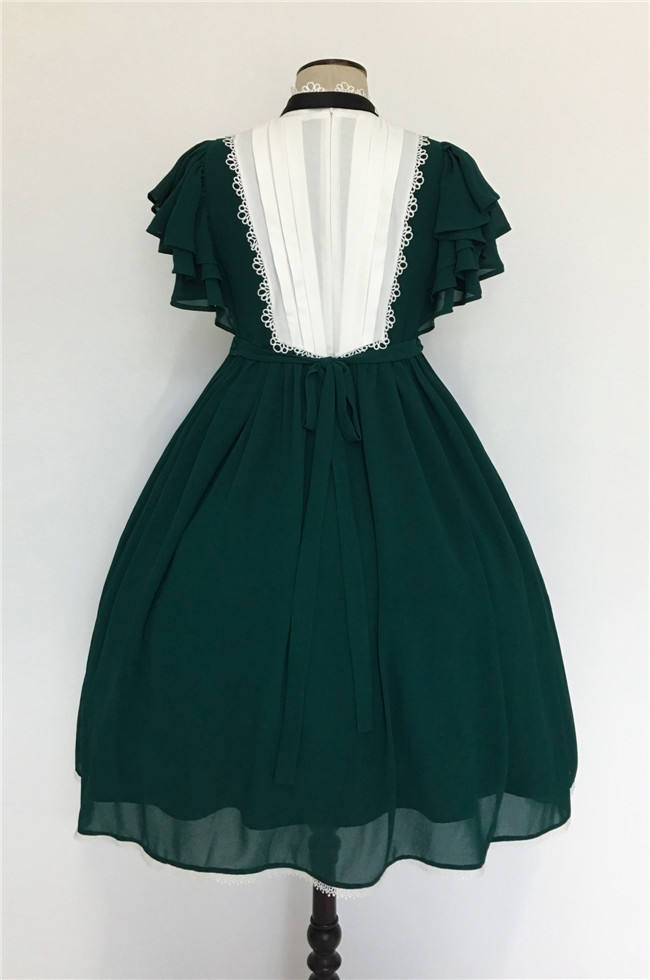 Memory of Floria~ Vintage Lolita OP Short/Long Version-Ready Made