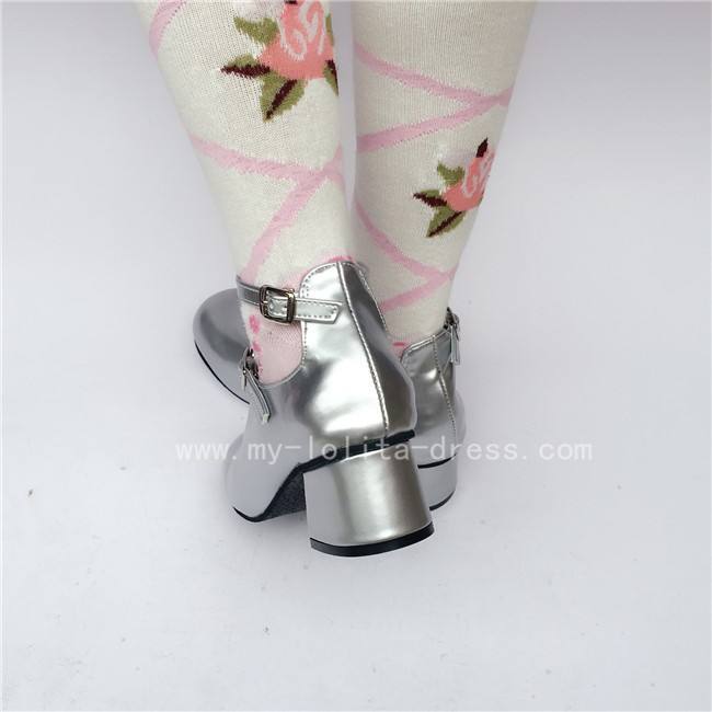 Coffee Low Heels Lolita Shoes