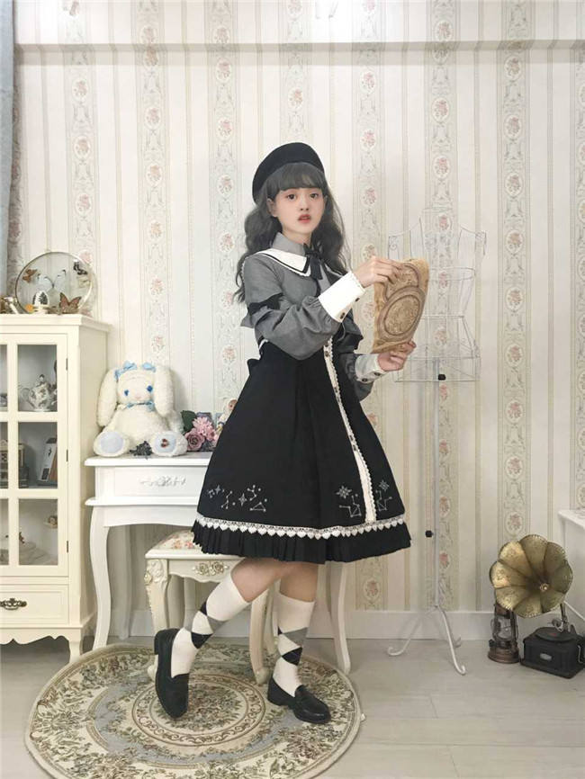 Star Academy~ College Style Embroidery Lolita JSK+Coat+Beret -Pre-order Closed