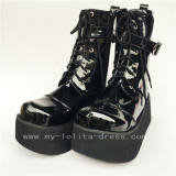 Girls Beautiful Matte Black Lolita Boots