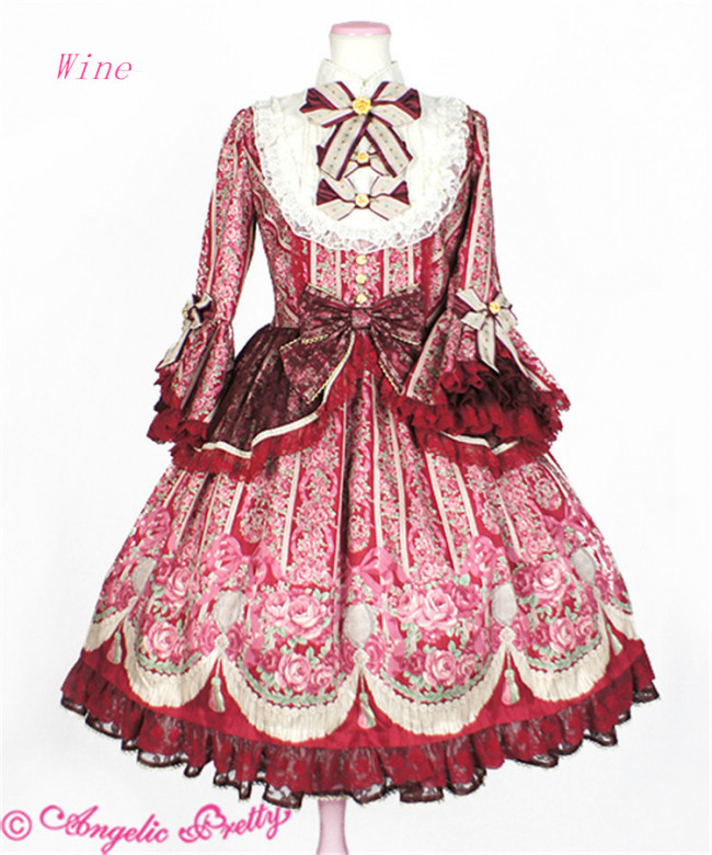 Angelic Pretty Replica~ Rose Princess~ Lolita JSK and OP$56.99-Lolita  Dresses
