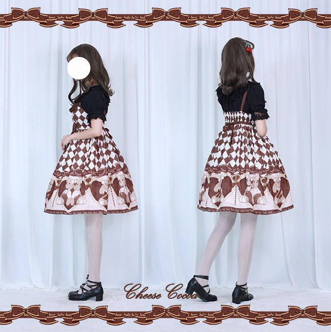 Mace Bear~ Sweet Slight High Waist JSK S In Stock