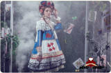 Poker Soldier~ Lolita Fullset[--OP Dress + Bonnet+ Fake Collar+Hand Cuffs --]-Pre-order Closed
