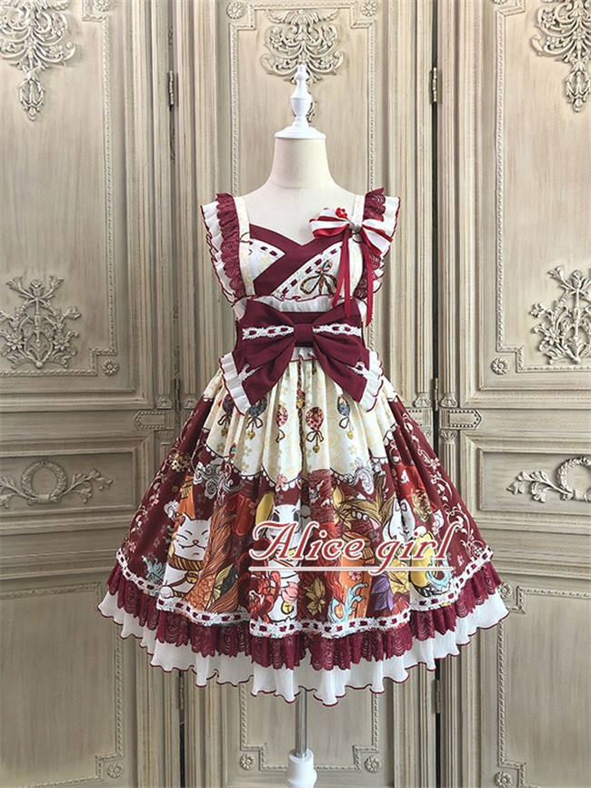 Alice Girl ~Lucky Cat~ Kimono Style Lolita JSK