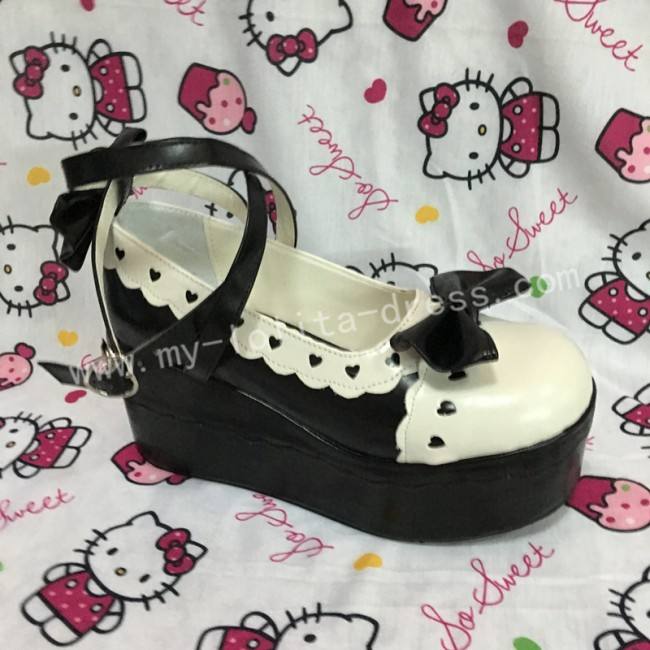 Sweet Princess Shoes Bows Hearts White Trim