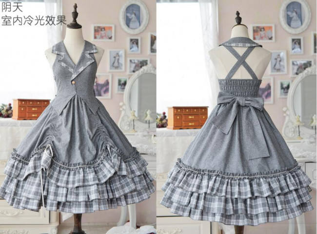 Doris Night ~College Style Lolita Vest JSK / Cape - Ready made
