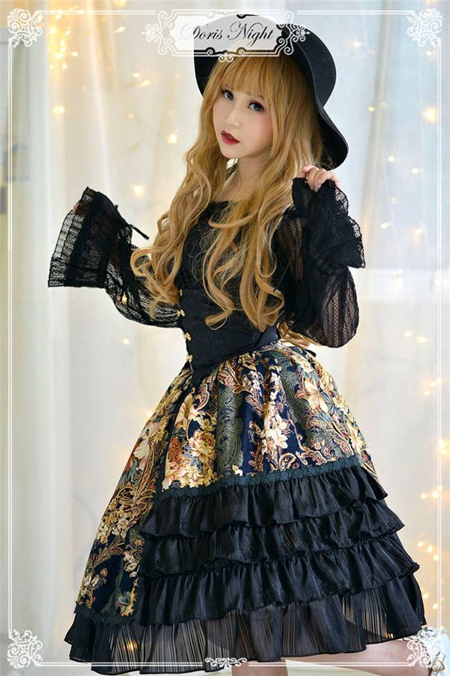 The Night Rose~ Pure Cotton Jacquard Corset Vest