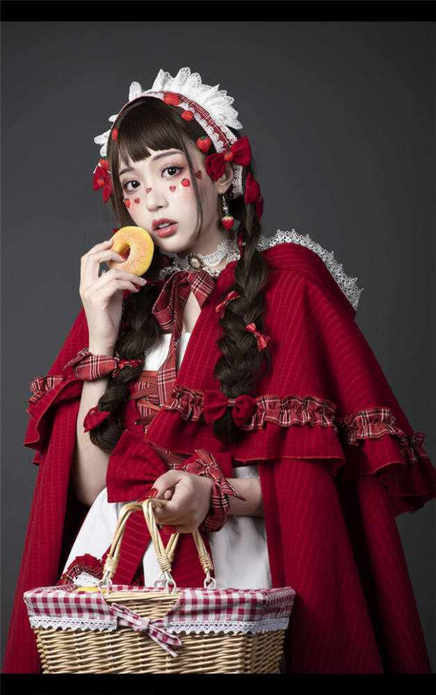 YUPBRO Lolita ~Little Red Riding Hood Soft Lolita JSK Fullset -Ready Made