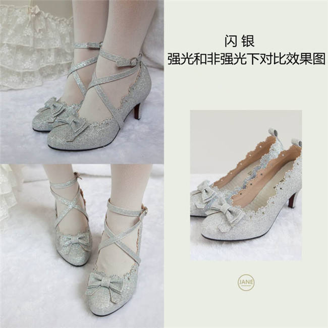 Lost Sister- Sweet Bows Lolita Heels Shoes - 3 Ways Wear