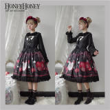 Honey Honey Lolita ~ Chinese Pear-leaved Crabapple Little Red Riding Hood Lolita Normal Waist JSK -Pre-order Closed
