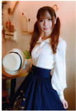 White College Style Lolita Long Sleeve Blouse