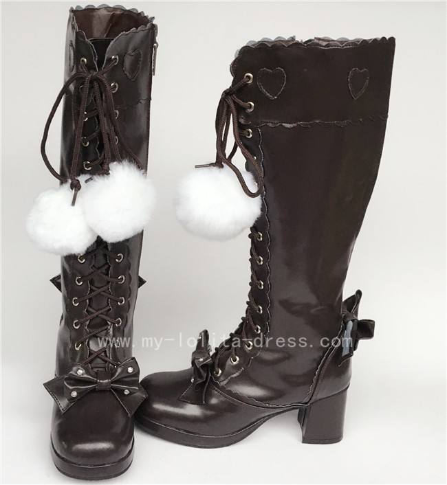 Sweet Pink Bows Lolita Boots