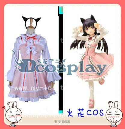 Sweet Pink Square Heel Gokou Ruri Boots