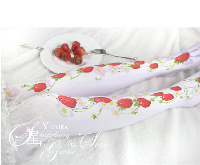 Straberry Garden&Star- Sweet Lolita Tights