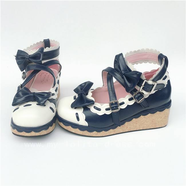 Shiny Purple Bows Lolita Shoes