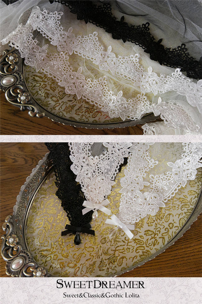 Sweet Dreamer Lace Beads Headbow and Veil Sets