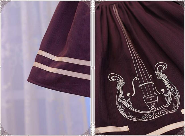 Magic Music School~ College Style Bass Embroidery Lolita JSK Dress
