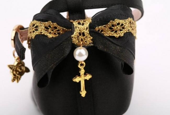 Rose Cross~ Versailles ~ Satin PU Lolita Shoes - Ready Made