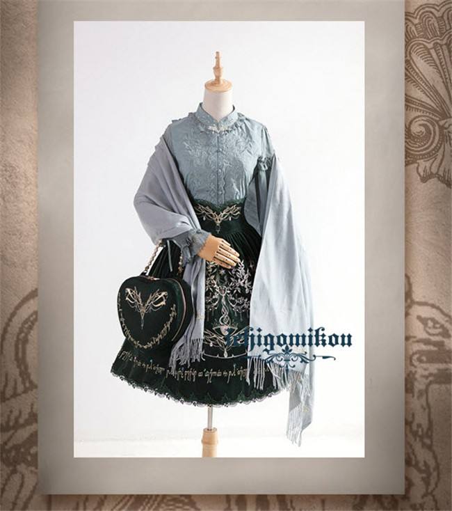 The Splendor of Gold&Siliver Tree Classic Embroidery Lolita Skirt, Jumper Dress, Vest and Cape