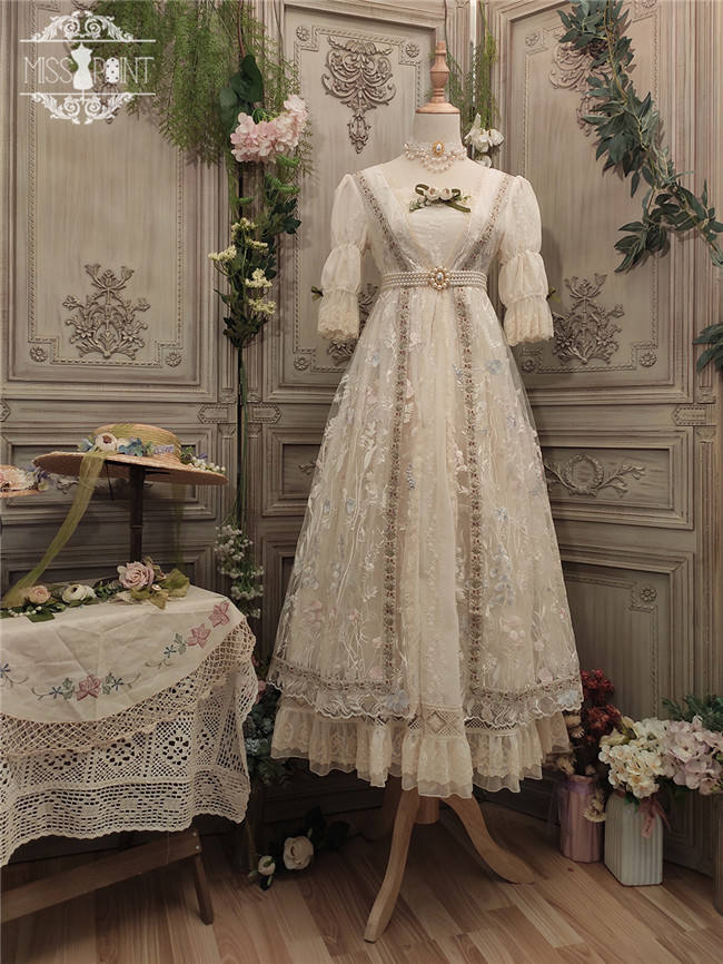 Miss Point ~ Salley Garden Empire Embroidery Lolita OP SP - Custom Tailor