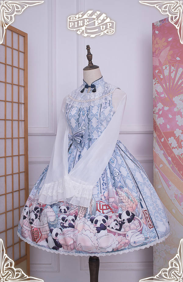 Panda ~Classic Qi Lolita JSK Dress Version I -Ready Made