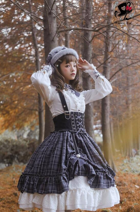 Little Red Riding Hood~ Classic Lolita Fish-bone Skirt + Blouse+Cape-Pre-order Closed