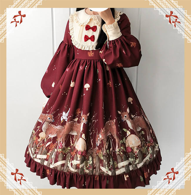 Cheese Cocoa Sweet Lolita Long Sleeves OP