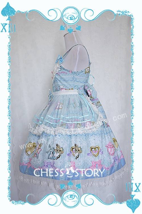 Chess Story Alice's Mad Tea Party Sweet Lolita Jumper Dress