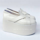 Beautiful White Matte Lolita High Platform Shoes