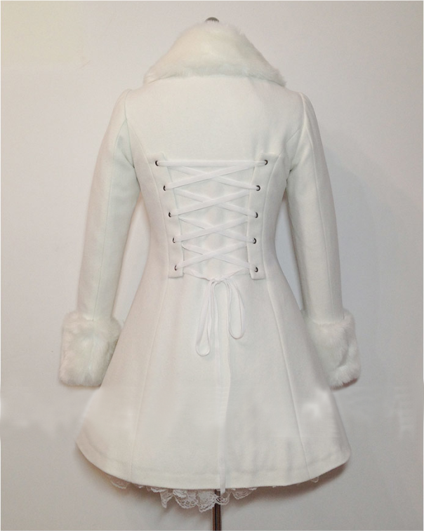Princess Faith Elegant Lolita Long Coat with Detachable Cape