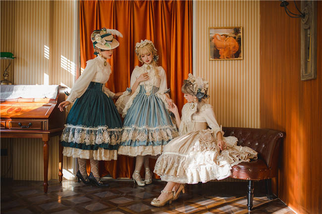 Miss Point ~ Elizabeth~ Elegant Lolita Fishbone Skirt Tea Party Version -Custom Tailor Available