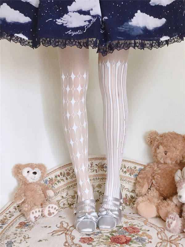 Ruby Rabbit ~Clown~ Thin Lolita Tights -Ready Made