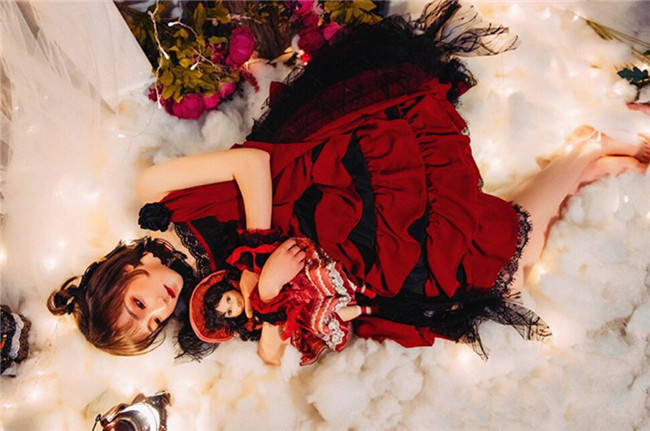 Nine Odes ~She Sings In The Mountain~ Gothic Lolita JSK -Ready Made