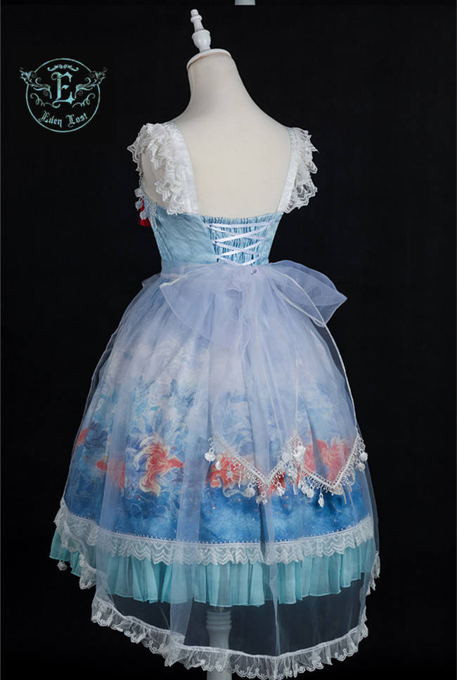 Fishes Playing Lotus Pond~ Qi Lolita JSK -Pre-order  Closed