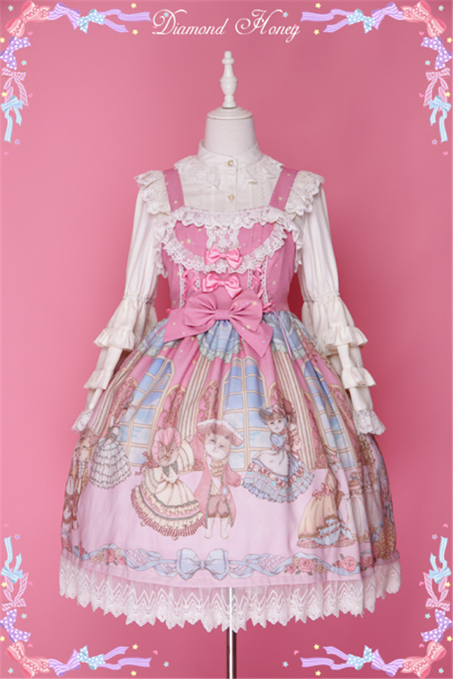Royal Ball Cats- Classic Rococo Style Lolita Princess JSK/OP Dress