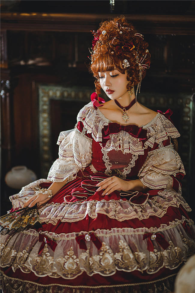Miss Point ~Masked Ball Luxury Details Lolita OP Fullset