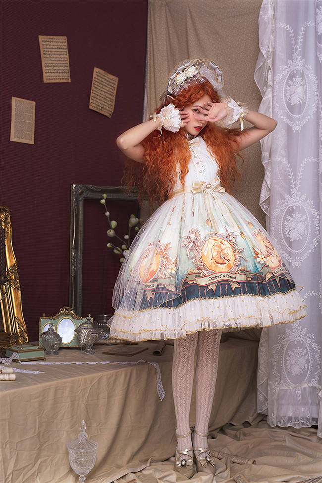SIKA Lolita ~Glaeser Forest Lolita JSK/OP-White OP M in Stock