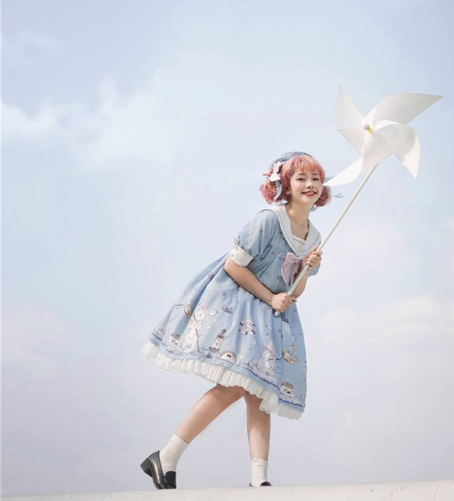 LeMiroir~Polar Bear ~Printed Lolita OP-Pre order Closed