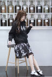 Antique Paper Doll~ Black  Lolita Hoodie/Skirt -out
