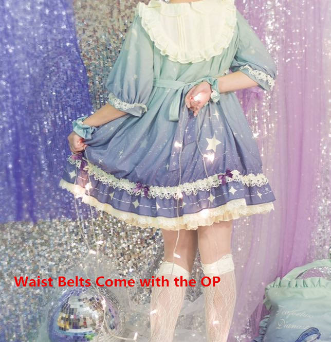 DianaStar Gradient Babydoll Lolita Dress Red OP 83CM In Stock-out