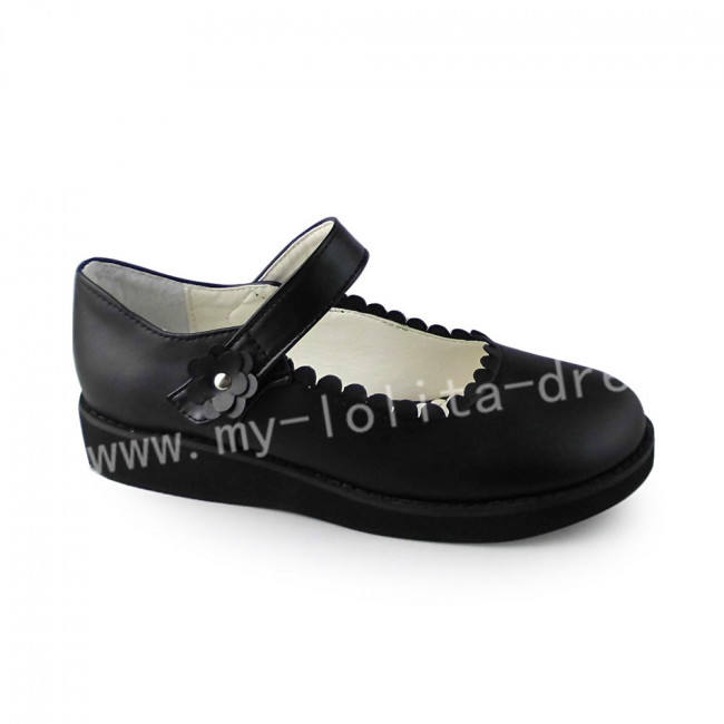 Black Sweet Lolita Flats Shoes