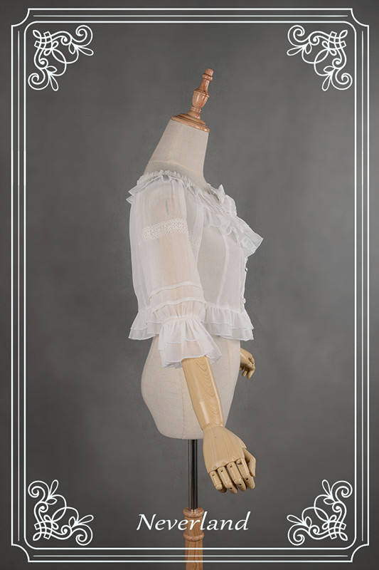 Neverland Lolita Chiffon Lolita Inner Short Blouse - For Summer