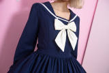 Sailr Style Normal Waist Lolita Long Sleeves OP Black XL In Stock-OUT