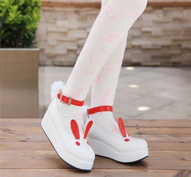 Angelic Imprint- Sweet High Platform Bunny Ears Lolita Shoes