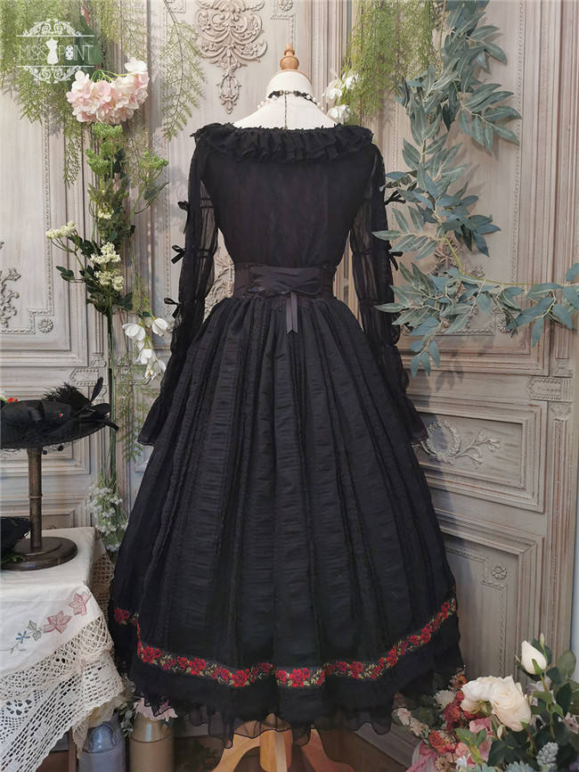 Miss Point ~ Salley Garden 2.0 Embroidery Vintage High Waist Lolita Skirt