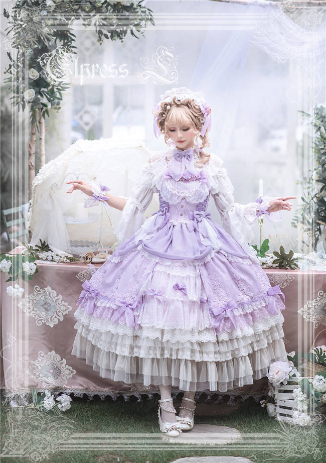 Elpress L ~Christmas D*Romance Ode~ Elegant Lolita JSK -Ready Made Purple M - In Stock