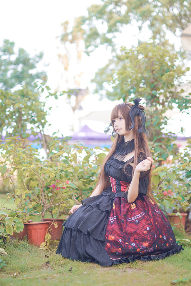 Halloween~ Halter Neckline Lolita JSK -out