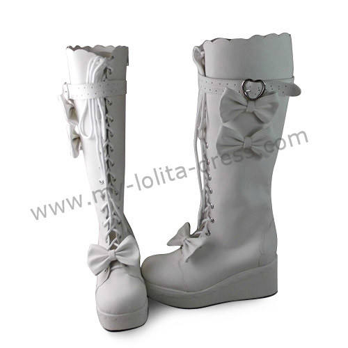 Antaina Double Side Bow Straps Lolita Boots