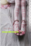 Rose Bows~ Vintage Double-sides Printed Lolita Tights