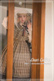 Dear Celine ~Aria On the G string~ Gingham British Style Fake Two-pieces Lolita OP - Ready Made